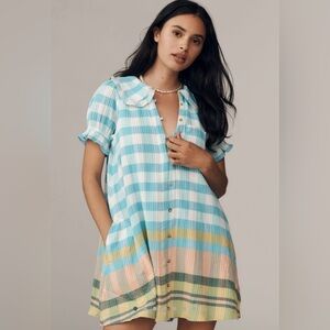Pilcro Keira Mini Dress XS NWT Light Aqua Combo